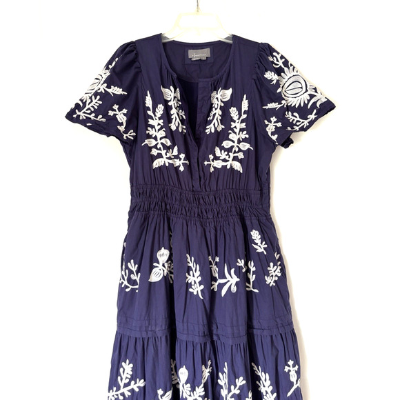 Anthropologie Navy and White Maxi Dress - Picture 3 of 15